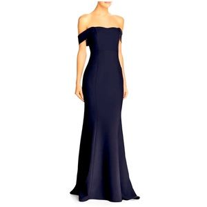 NWT Likely x Revolve Bartolli Off the Shoulder Formal Gown, Navy Blue, Size 2